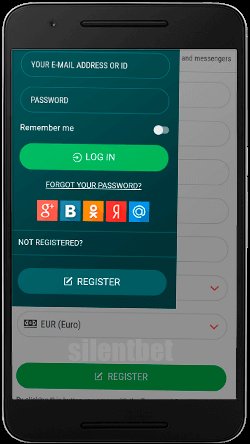 22Bet mobile login for Android