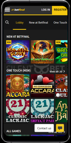 Betfinal Casino on Android